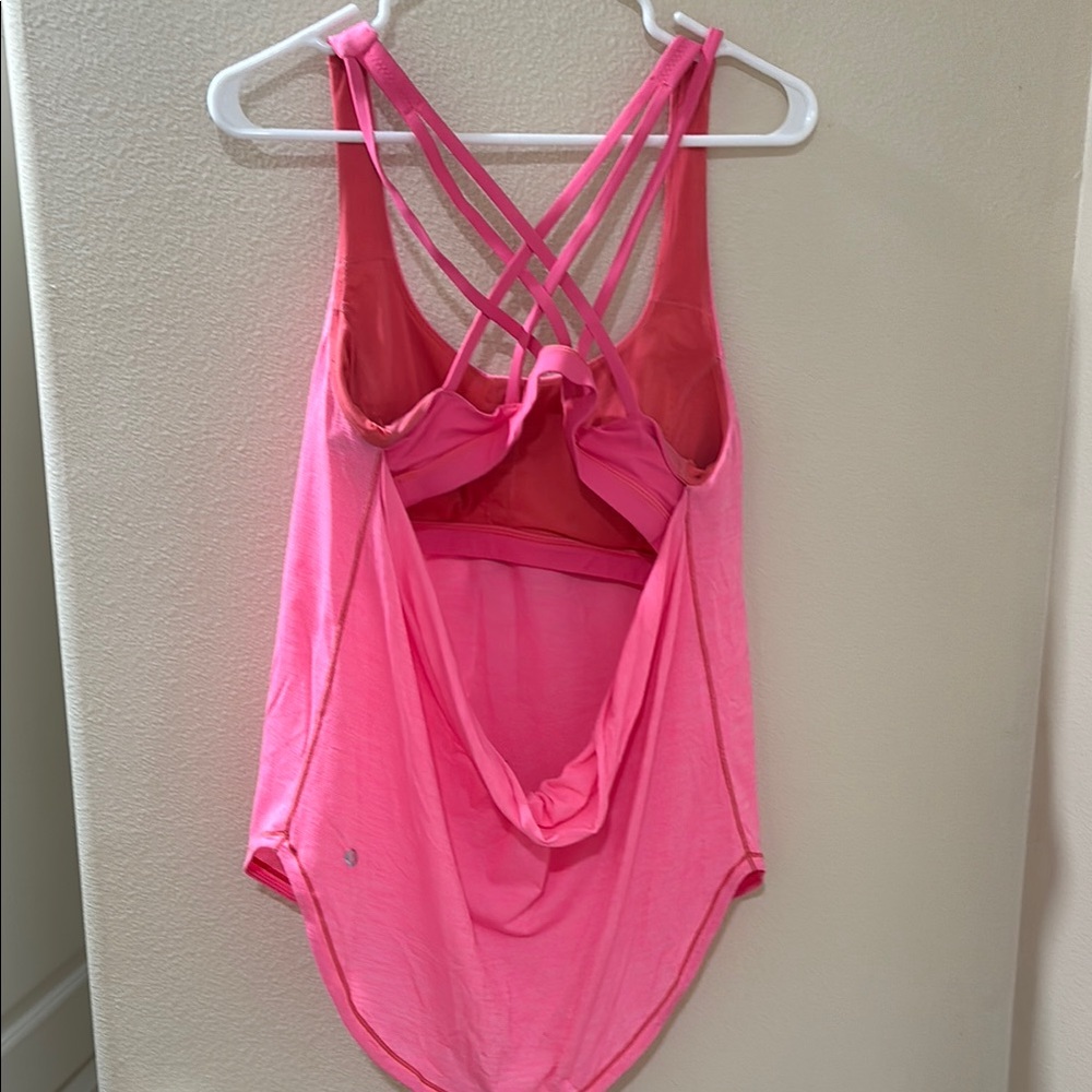Lululemon Athletica Pink Strappy Back Tank - Picture 3 of 6